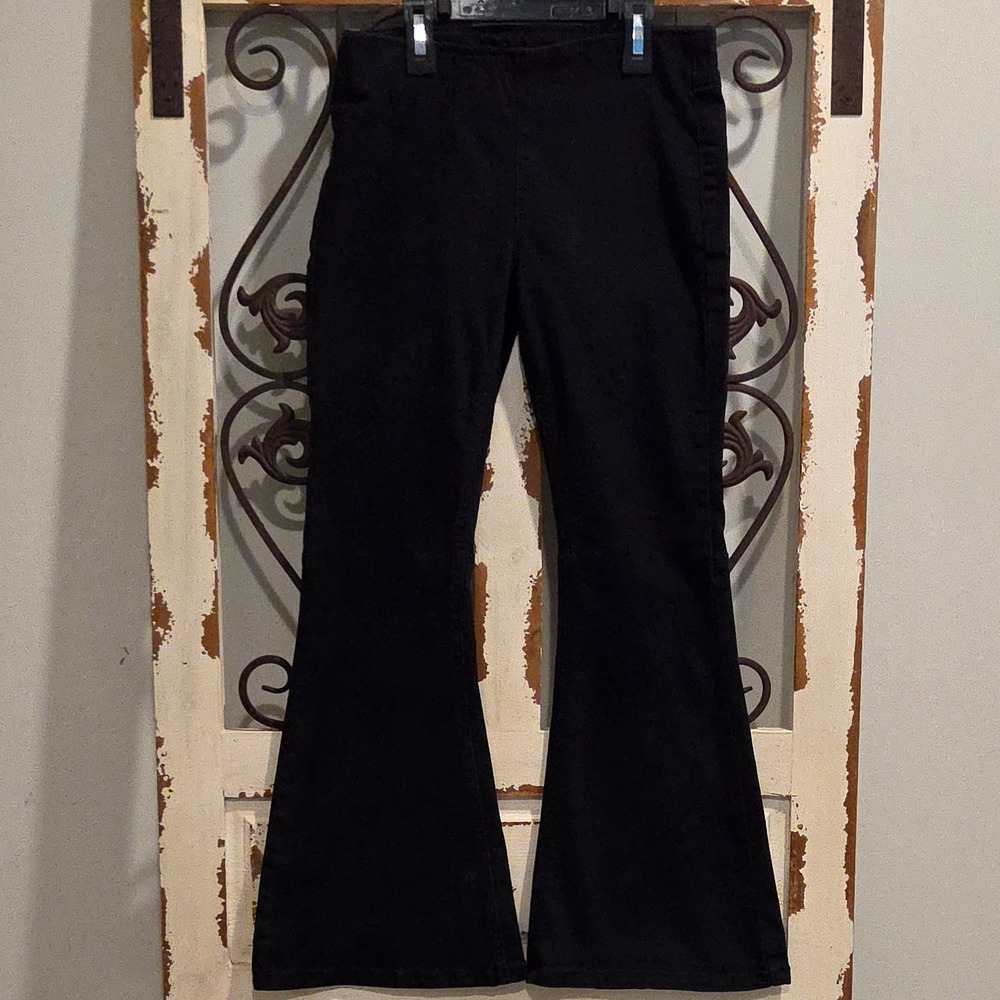 Chelsea & Violet Girls Black Flare Jeans Bell Bottom Stretch Pants Size S Small